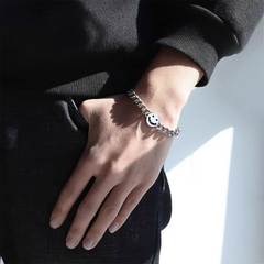 Minimal Smiley Chain Bracelet wholesale jewelry image 4