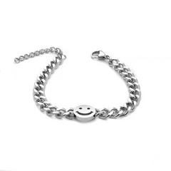 Minimal Smiley Chain Bracelet wholesale jewelry image 5