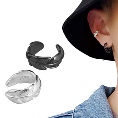 Black Feather Ear Cuff wholesale jewelry image 1