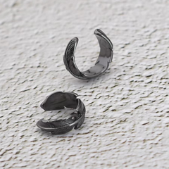 Black Feather Ear Cuff wholesale jewelry image 3