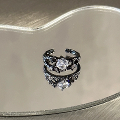 Black Punk Zircon Open Ring wholesale jewelry image 5