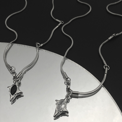 Black Gem Star Pendant Necklace wholesale jewelry image 5