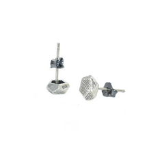 Brushed Pentagon Stud Earrings wholesale jewelry image 4