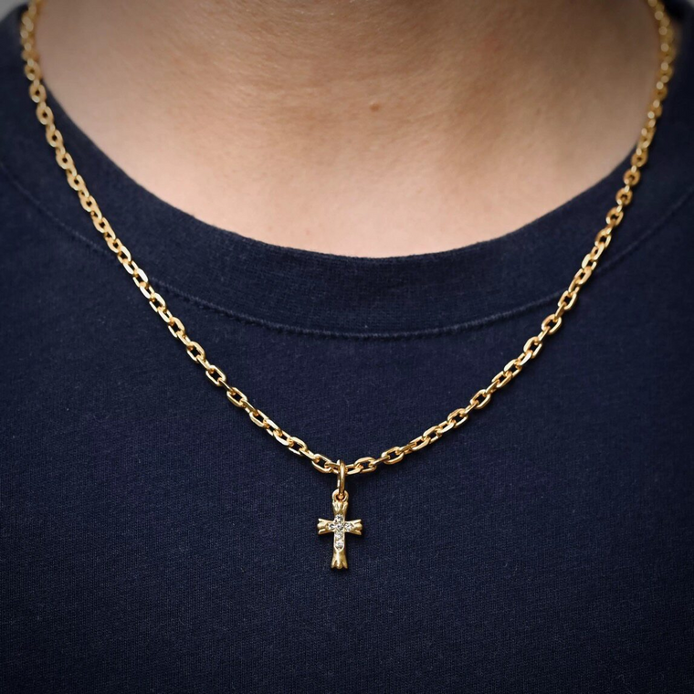 Minimal Cross Short Necklace wholesale jewelry image 1
