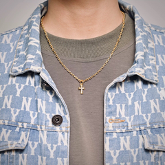Minimal Cross Short Necklace wholesale jewelry image 2