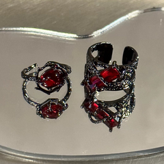 Black Punk Moon Open Ring wholesale jewelry image 5