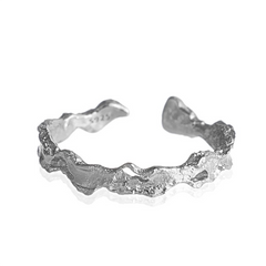 Distressed Silver Open Ring wholesale jewelry image 5