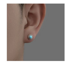 Vintage Turquoise Stud Earrings wholesale jewelry image 3