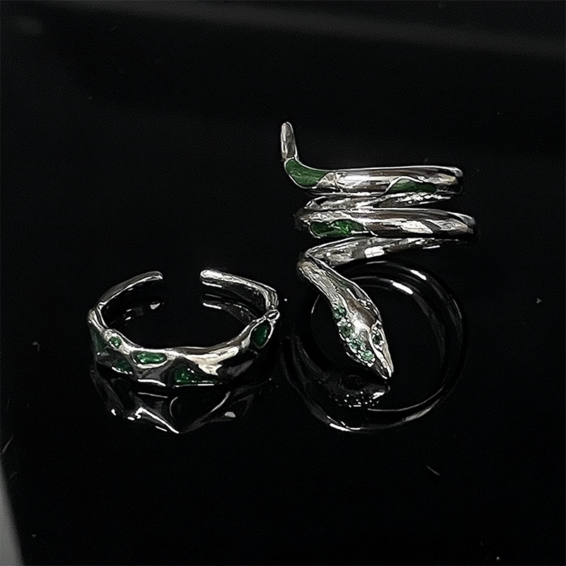 Black Punk Snake Open Ring wholesale jewelry image 1