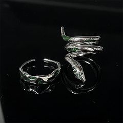Black Punk Snake Open Ring wholesale jewelry image 1
