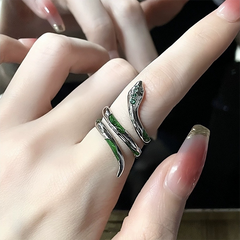 Black Punk Snake Open Ring wholesale jewelry image 2