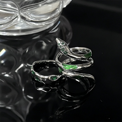 Black Punk Snake Open Ring wholesale jewelry image 4
