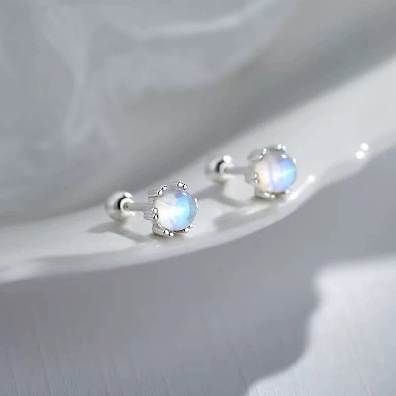 Minimal Moon Stud Earrings wholesale jewelry image 3