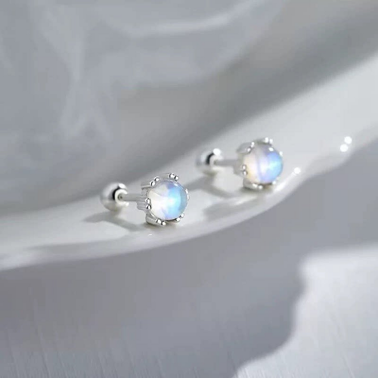 Minimal Moon Stud Earrings wholesale jewelry image 3