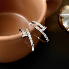 Zircon Hoop Earrings wholesale jewelry image 4