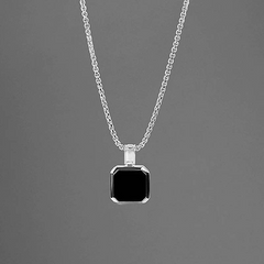 Black Punk Geometric Pendant Necklace wholesale jewelry image 4
