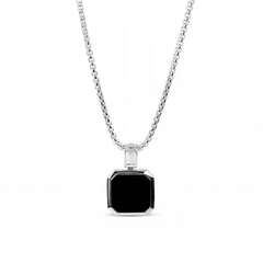 Black Punk Geometric Pendant Necklace wholesale jewelry image 5