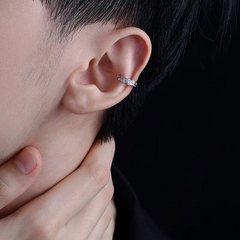 Textured Silver Ear Cuff wholesale jewelry image 3