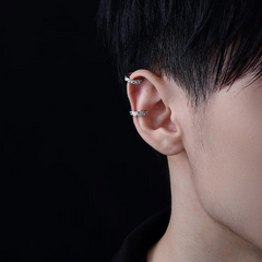Textured Silver Ear Cuff wholesale jewelry image 4