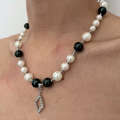 Black Pearl Beaded Necklace wholesale jewelry image 3