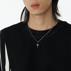 Minimal Cross Short Necklace — Style 5117 wholesale jewelry image 3