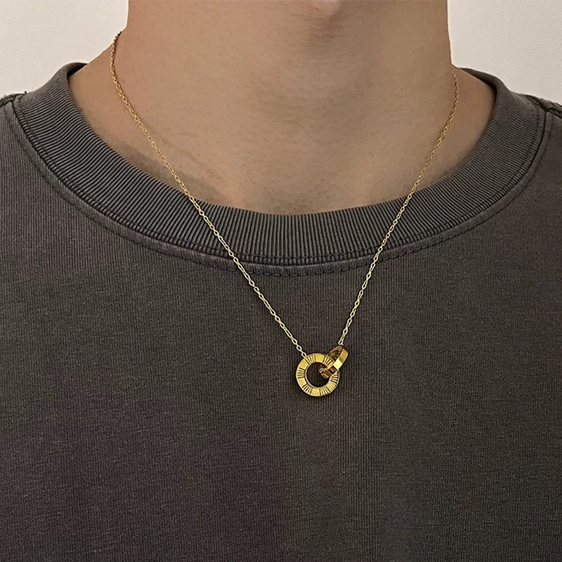Gold Tone Short Necklace wholesale jewelry image 1