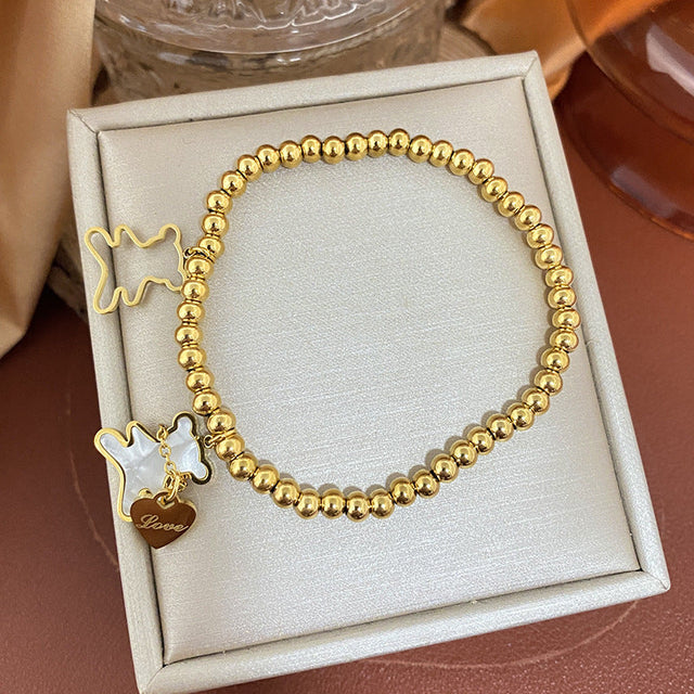 Bohemian Butterfly-Shaped Titanium Steel Bracelet with Plated Finish for Women and Men
