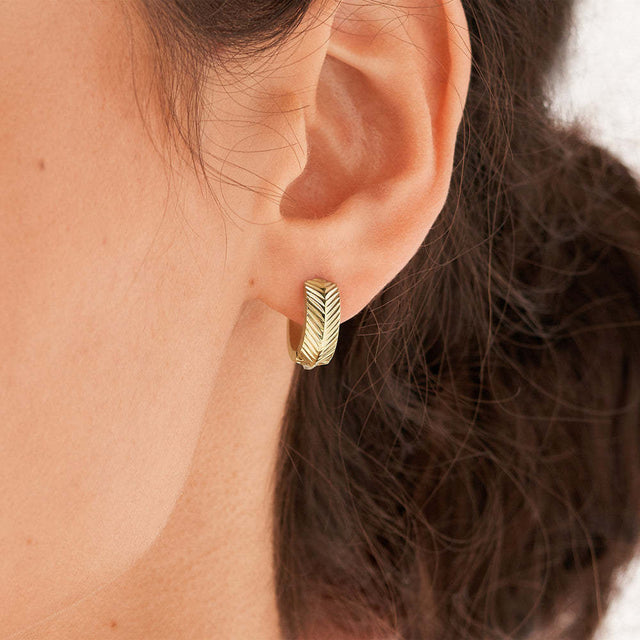 Fashion Geometric 18K Gold Plated Stainless Steel Hoop Earrings for Women