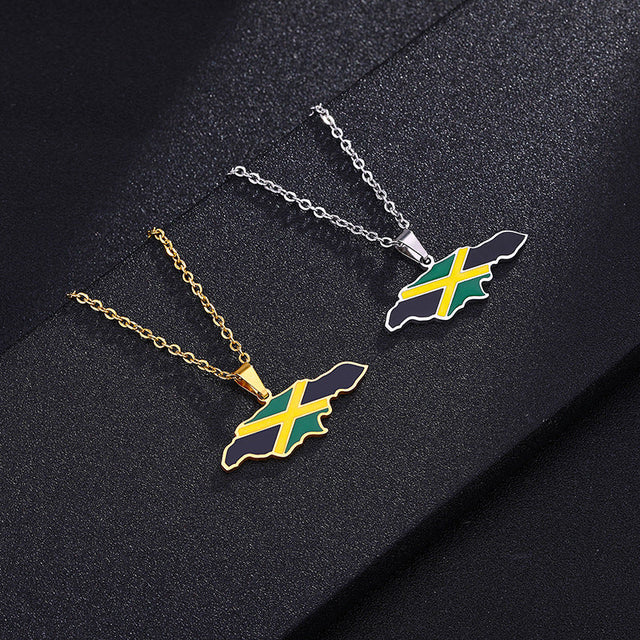 Ethnic Geometric Stainless Steel Enamel Pendant Necklace for Men and Women with O-Chain