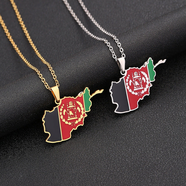 Ethnic Geometric Pendant Necklace in Stainless Steel with Titanium Steel Charm and Electroplated Finish