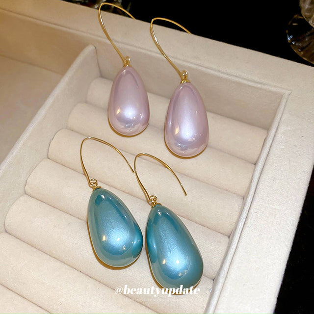 Chic Style Plated Copper Teardrop Earrings for Women with 925 Sterling Silver Posts, Minimalist Luxury Fashion Ear Jewelry for Office and Everyday Wear