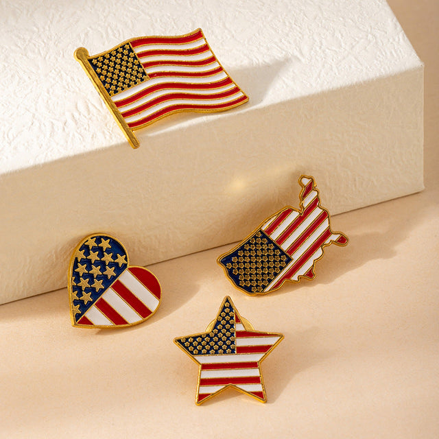 Creative Heart Shape Alloy Drip Oil Brooch for Women