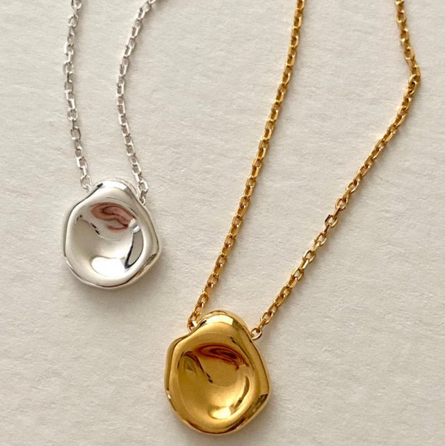 925 Sterling Silver Geometric Pendant Necklace with Ball Chain