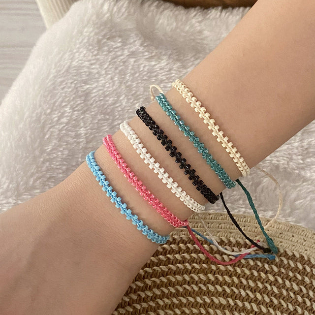 Bohemian Beaded Bracelet with Glass Beads, Handmade Original Design Jewelry for Women