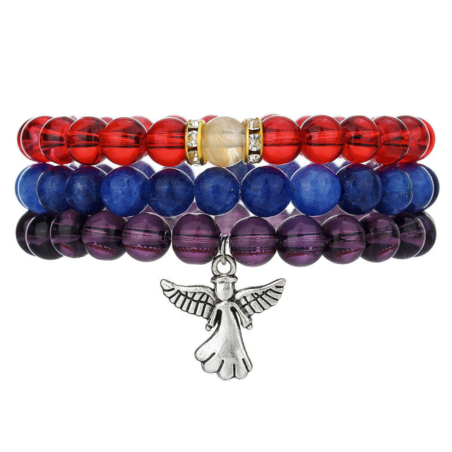 Handmade Amethyst-Style Agate Bracelet for Women and Men, Unisex Fashion Commuter Jewelry Gift for Mothers, Friends, Couples, and Travel Souvenirs
