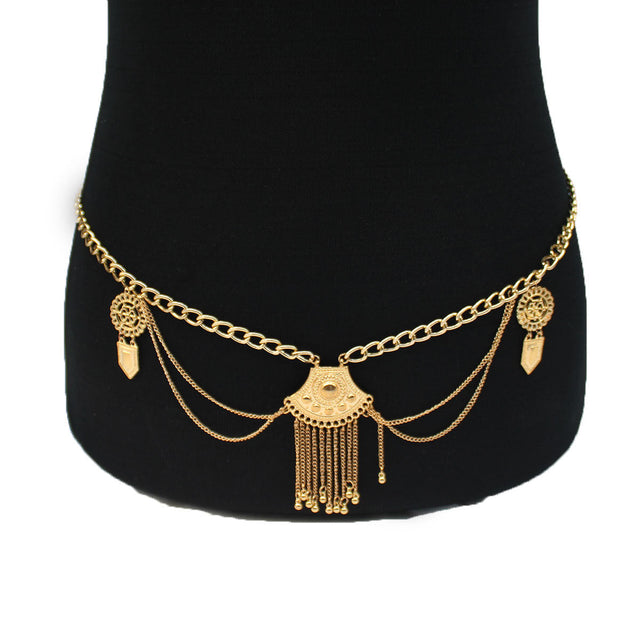 Bohemian Metal Tassel Waist Chain for Women